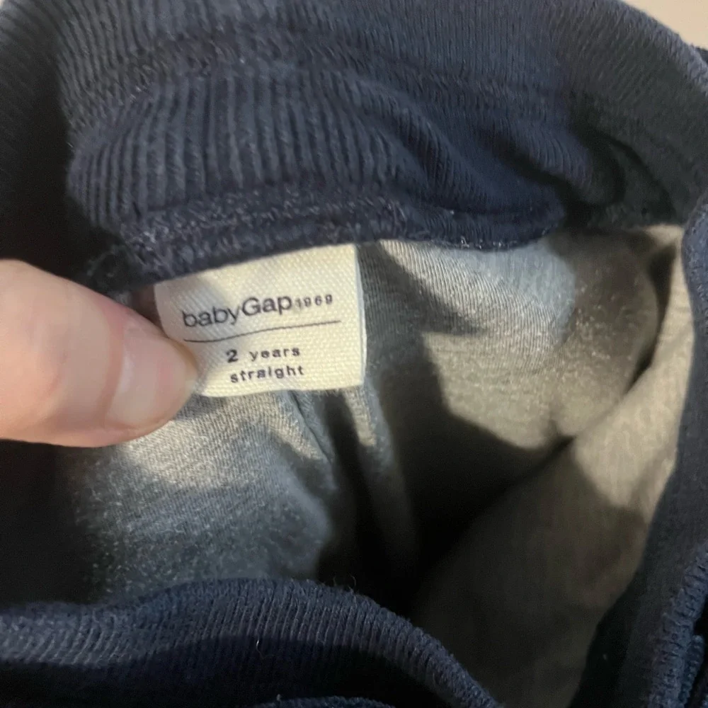 Baby Gap 2 years corduroy knit lined pants blue dark wash star embellishment